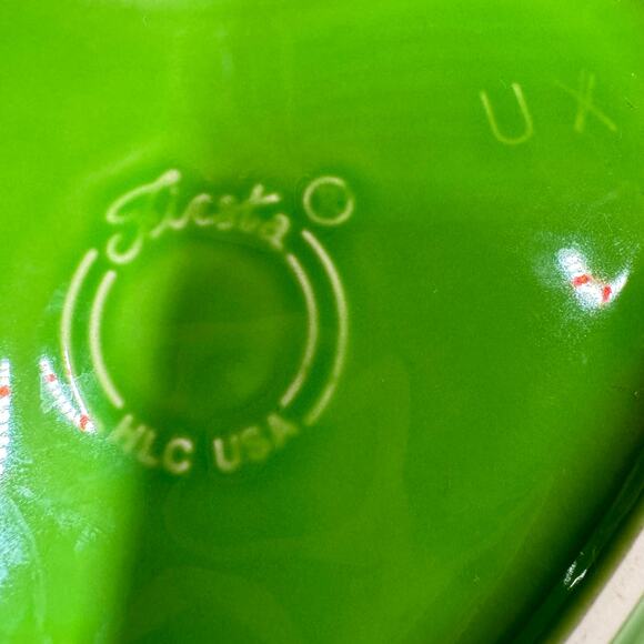 Fiesta Lemongrass Heart Bowl 8” HLC USA Ceramic Dishware - Picture 3 of 7